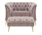 Preview: MODELL:  CHESTERFIELD MODERN ART „M“ HOCKER IN SAMTSTOFF „ VELOURS “ PREMIUM