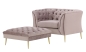 Preview: MODELL:  CHESTERFIELD MODERN ART „M“ HOCKER IN SAMTSTOFF „ VELOURS “ PREMIUM