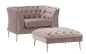 Preview: MODELL:  CHESTERFIELD MODERN ART „M“ HOCKER IN SAMTSTOFF „ VELOURS “ PREMIUM