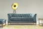 Preview: MODELL:  CHESTERFIELD MODERN ART „W“ 2-SITZER SOFA IN SAMTSTOFF „ VELOURS “ PREMIUM