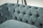 Preview: MODELL:  CHESTERFIELD MODERN ART „W“ 2-SITZER SOFA IN SAMTSTOFF „ VELOURS “ PREMIUM