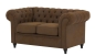 Preview: MODELL:  " CHESTERFIELD WINDSOR “ 2-SITZER SOFA IN VINTAGE BRAUN WILDLEDER LOOK PREMIUM