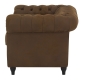 Preview: MODELL:  " CHESTERFIELD WINDSOR “ 2-SITZER SOFA IN VINTAGE BRAUN WILDLEDER LOOK PREMIUM