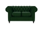 Preview: MODELL:  " CHESTERFIELD WINDSOR " 2-SITZER SOFA IN SAMTSTOFF „ VELOURS “ PREMIUM