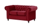 Preview: MODELL:  " CHESTERFIELD WINDSOR " 2-SITZER SOFA IN SAMTSTOFF „ VELOURS “ PREMIUM