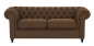 Preview: MODELL:  " CHESTERFIELD WINDSOR “ 3-SITZER SOFA IN VINTAGE BRAUN WILDLEDER LOOK PREMIUM