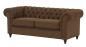 Preview: MODELL:  " CHESTERFIELD WINDSOR “ 3-SITZER SOFA IN VINTAGE BRAUN WILDLEDER LOOK PREMIUM