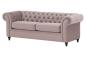 Preview: MODELL:  " CHESTERFIELD WINDSOR " 3-SITZER SOFA IN SAMTSTOFF „ VELOURS “ PREMIUM