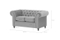 Preview: MODELL:  " CHESTERFIELD WINDSOR " 2-SITZER SOFA IN SAMTSTOFF „ VELOURS “ PREMIUM