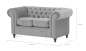 Preview: MODELL:  " CHESTERFIELD WINDSOR “ 2-SITZER SOFA IN VINTAGE BRAUN WILDLEDER LOOK PREMIUM