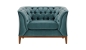 Preview: MODELL:  CHESTERFIELD MODERN ART „W“ SESSEL IN SAMTSTOFF „ VELOURS “ PREMIUM