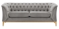 Preview: MODELL:  CHESTERFIELD MODERN ART „W“ 2-SITZER SOFA IN SAMTSTOFF „ VELOURS “ PREMIUM