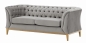 Preview: MODELL:  CHESTERFIELD MODERN ART „W“ 2-SITZER SOFA IN SAMTSTOFF „ VELOURS “ PREMIUM