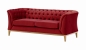 Preview: MODELL:  CHESTERFIELD MODERN ART „W“ 2-SITZER SOFA IN SAMTSTOFF „ VELOURS “ PREMIUM