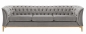 Preview: MODELL:  CHESTERFIELD MODERN ART „W“ 3-SITZER SOFA IN SAMTSTOFF „ VELOURS “ PREMIUM