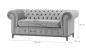 Preview: MODELL:  " CHESTERFIELD DIAMOND " 2-SITZER SOFA IN SAMTSTOFF „ VELOURS “ PREMIUM