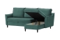 Preview: MODELL: CARMEN ECKSOFA MIT BETTFUNKTION UND BETTKASTEN IN SAMTSTOFF „ VELOURS “ PREMIUM