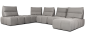 Preview: MODELL "COMO" MODULARES SOFA IN STOFF wie abgebildet !