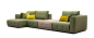 Preview: MODELL "DIELO" MODULARES SOFA IN STOFF wie abgebildet !