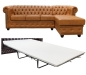 Preview: Modell " CHESTERFIELD" 3 - SITZER ECKSOFA MIT ODER OHNE BETTFUNKTION IN LEDER LOOK PREMIUM