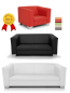 Preview: MODELL:  " CHICAGO " 2-SITZER SOFA in LEDER LOOK PREMIUM