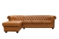 Preview: Modell " CHESTERFIELD" 3 - SITZER ECKSOFA MIT ODER OHNE BETTFUNKTION IN LEDER LOOK PREMIUM