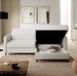 Preview: MODELL „LUNETTE “ ECKSOFA MIT BETTFUNKTION IN STOFF „VELVET“ PREMIUM