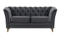 Preview: MODELL: "NEW YORK" 2-SITZER SOFA IN SAMTSTOFF „ VELOURS “ PREMIUM