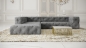 Preview: MODELL "CHESTERFIELD PLATINUM" ECKSOFA IN SAMTSTOFF VELVET !