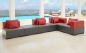 Preview: Modell VICTORIA: LEDER LOOK: 2 FARBIG - MODULARES SOFA IN 7 TEILEN
