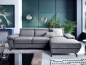 Preview: MODELL "RIMA", ECKSOFA MIT BETTFUNKTION IN STOFF ( MONOLITH , freie Farbwahl) !