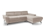 Preview: MODELL "RIMA", ECKSOFA MIT BETTFUNKTION IN STOFF ( MONOLITH , freie Farbwahl) !