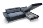 Preview: MODELL "RIMA", ECKSOFA MIT BETTFUNKTION IN STOFF ( MONOLITH , freie Farbwahl) !