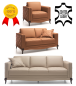 Preview: MODELL "LAVIANO", 3-SITZER SOFA MIT BETTFUNKTION, IN ECHTLEDER (NATURELLE & EVOLUTION , freie Farbwahl) !