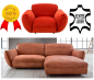 Preview: MODELL "BE CHILLED", SESSEL IN ECHTLEDER ( PRESTIGE +, freie Farbwahl ) !