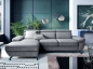 Preview: MODELL "RIMA", ECKSOFA MIT BETTFUNKTION IN STOFF ( MONOLITH , freie Farbwahl) !