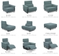 Preview: MODELL "CELESTE" MODULARES SOFA IN STOFF wie abgebildet !