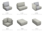 Preview: MODELL "DEDA" MODULARES SOFA IN STOFF wie abgebildet !