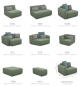 Preview: MODELL "TACTIC" MODULARES SOFA IN STOFF wie abgebildet !