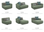 Preview: MODELL "TACTIC" MODULARES SOFA IN STOFF wie abgebildet !