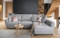 Preview: MODELL „SMOKEY “ ECKSOFA MIT BETTFUNKTION IN STOFF „VELVET“ PREMIUM