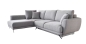 Preview: MODELL „SMOKEY “ ECKSOFA MIT BETTFUNKTION IN STOFF „VELVET“ PREMIUM