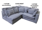 Preview: MODELL „STELLA WORLD“ MODULARES ECKSOFA & WOHNLANDSCHAFT 3 LUXUSTEILE IN STOFF "AMORE" PREMIUM