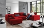Preview: MODELL „THIAGO“ ECKSOFA IN U-FORM IN ROT SAMT  *)