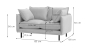 Preview: MODELL:  VICTORIA 2-SITZER SOFA IN SAMTSTOFF „ KRONOS “