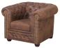 Preview: MODELL:  " CHESTERFIELD “ SESSEL IN VINTAGE WILDLEDER LOOK PREMIUM