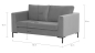 Preview: MODELL: "FLOYD" 2-SITZER SOFA IN SAMTSTOFF „ VELOURS “ PREMIUM