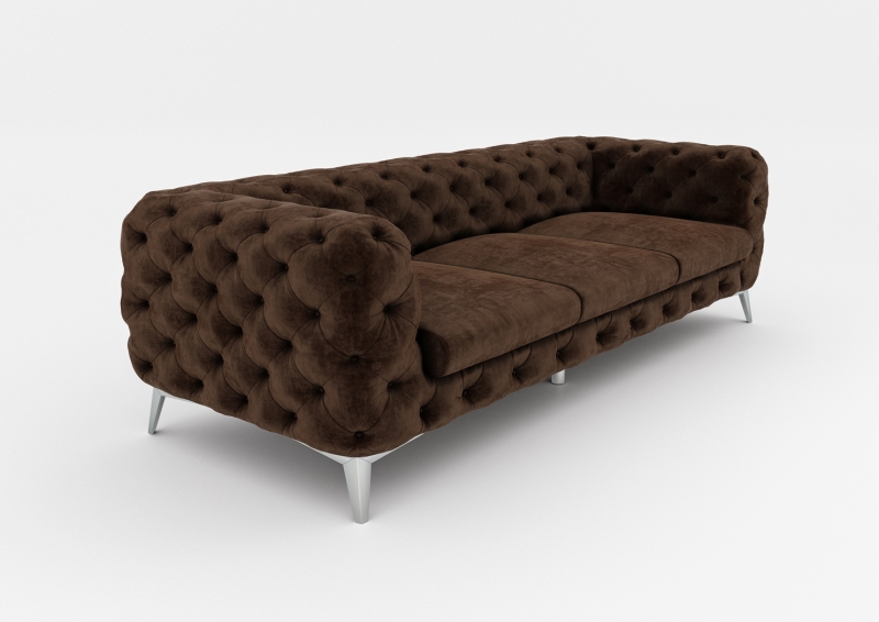 Modell "CHESTERFIELD ROYAL" 3-SITZER SOFA IN STOFF SAMT PREMIUM