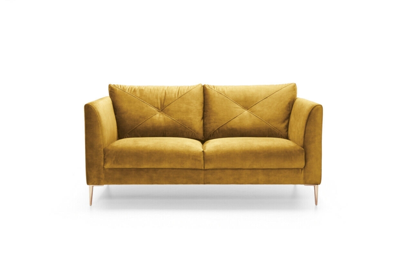 MODELL "FARINA", 2-SITZER SOFA IN TERRACOTTA STOFF ( ADORE, freie Farbwahl ) !