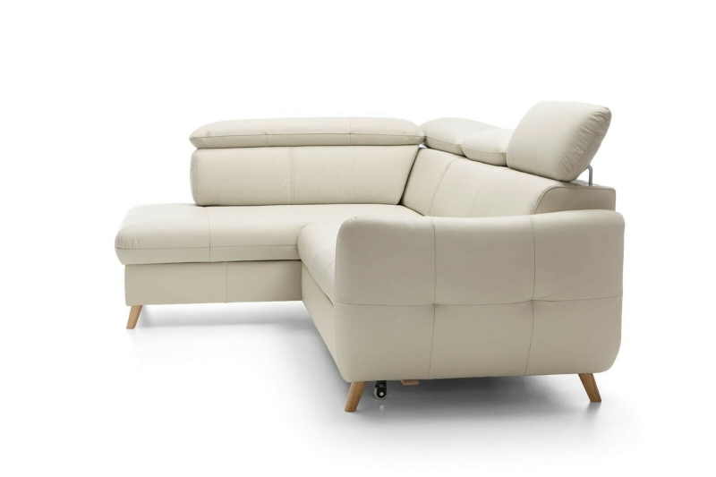 MODELL "HUGO", ECKSOFA MIT BETTFUNKTION UND STAURAUM IN ECHTLEDER ( EVOLUTION , freie Farbwahl ) !